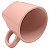 Caneca perla rosa curvada 240ml  (Para Sublimação) - Imagem 3