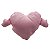 Almofada em Formato de Coração com Mãozinha Rosa Bebe para Sublimação - Imagem 3