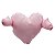 Almofada em Formato de Coração com Mãozinha Rosa Bebe para Sublimação - Imagem 2