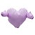 Almofada em Formato de Coração com Mãozinha Lilás para Sublimação - Imagem 3