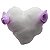 Almofada em Formato de Coração com Mãozinha Lilás para Sublimação - Imagem 7