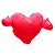 Almofada em Formato de Coração com Mãozinha Vermelho para Sublimação - Imagem 1