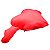 Almofada em Formato de Coração com Mãozinha Vermelho para Sublimação - Imagem 5