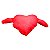Almofada em Formato de Coração com Mãozinha Vermelho para Sublimação - Imagem 2