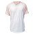 Camiseta Raglan Branca - Manga e Gola Rosa Bebê P ao GG (100% Poliéster) - Imagem 1