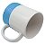 Caneca branca com faixa glitter azul (325ml P/ Sublimação) - Imagem 4