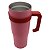 Copo térmico inox rosa bebê com alça vermelha - 1200ml - Imagem 2