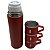 Garrafa vaco bottle vermelho com 3 copos - Imagem 2