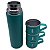 Garrafa vaco bottle azul com 3 copos - Imagem 3