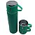 Garrafa vaco bottle verde com 3 copos - Imagem 3