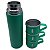 Garrafa vaco bottle verde com 3 copos - Imagem 2