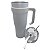 Copo térmico inox branco com alça - 1200ml - Imagem 2