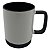 Caneca branca base e alça silicone - preto 325 ml - Imagem 1