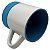 Caneca branca base alta azul -Live - Imagem 3