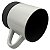 Caneca branca base alta preto -  Live - Imagem 4