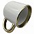 Caneca Imperial Ouro Branca com Alça e Borda Dourado – 400ml - Imagem 2