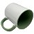 Caneca importada verde água  alça e Interior (Porcelana 325ml P/ Sublimação) - Imagem 3