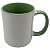 Caneca importada verde água  alça e Interior (Porcelana 325ml P/ Sublimação) - Imagem 1