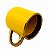 Caneca Imperial Ouro Amarelo com Alça e Borda Dourado – 400ml - Imagem 2