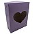 Caixa Coração Lilás com Alto‑Relevo - Imagem 1