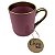 Caneca Imperial Rosa com Alça e Borda Dourado – 325ml - Imagem 4