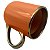 Caneca Imperial Laranja com Alça e Borda Dourado – 325ml - Imagem 2