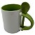 Caneca Colher Reta Verde Claro Alça Interior - Imagem 1
