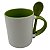 Caneca Colher Reta Verde Claro Alça Interior - Imagem 3