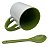 Caneca Colher Reta Verde Claro Alça Interior - Imagem 2