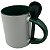 Caneca Colher Reta Verde Escuro Alça Interior - Imagem 1
