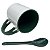 Caneca Colher Reta Verde Escuro Alça Interior - Imagem 2