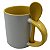 Caneca Colher Amarela Alça Interior - Imagem 1