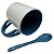 Caneca Colher Azul Claro Alça Interior - Imagem 2