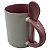 Caneca Colher Rosa Alça Interior - Imagem 1