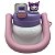 Garrafa Inox Térmica Baby Pop 700ml Branca com Alça Rosa e Roxo - Imagem 2