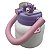 Garrafa Inox Térmica Baby Pop 700ml Branca com Alça Rosa e Roxo - Imagem 3
