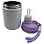Copo Inox Térmico Kawaii 500ml Branco Tampa Lilás - Imagem 2