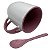 Caneca com Colher Alça e Interior Rosa - Live - Imagem 4
