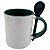 Caneca Importada com Colher Reta Alça e Interior Verde Escuro - Imagem 3