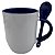 Caneca com Colher Alça e Interior Azul Escuro - Jkb - Imagem 1