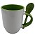 Caneca com Colher Alça e Interior Verde Claro - Importada - Imagem 1
