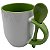 Caneca com Colher Alça e Interior Verde Claro - Jkb - Imagem 2