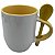 Caneca com Colher Alça e Interior Amarela - Importada - Imagem 1