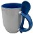 Caneca com Colher Alça e Interior Azul Claro - Importada - Imagem 2