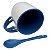 Caneca com Colher Alça e Interior Azul Claro - Importada - Imagem 4