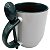 Caneca com Colher Alça e Interior Verde Escuro - Importada - Imagem 2