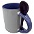 Caneca Importada com Colher Reta Alça e Interior Lilás - Imagem 2