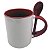 Caneca Importada com Colher Reta Alça e Interior Vermelho - Imagem 1