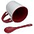 Caneca Importada com Colher Reta Alça e Interior Vermelho - Imagem 3
