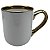 Caneca Cerâmica Borda e Alça Dourada 380ml - Mecolour - Imagem 1